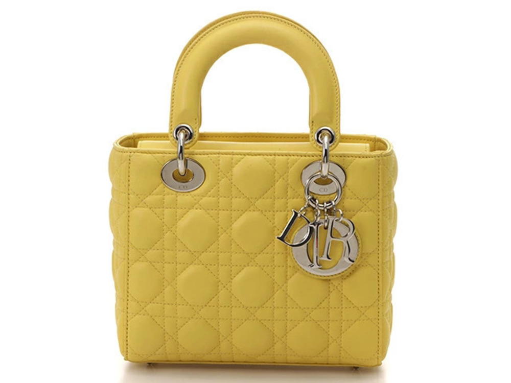 Christian Dior Cannage My Lady handbag yellow